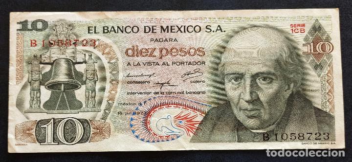 Billetes extranjeros: MEXICO BILLETE DE 10 PESOS DE 1973