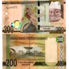 Billetes extranjeros: GAMBIA 200 DALASIS 2015 PICK 36 N/S 'A0625358' SIN CIRCULAR