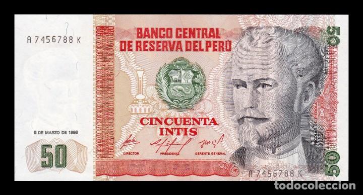 Billetes extranjeros: Per&uacute; 50 Intis 1986 Pick 131a SC UNC - Foto 1
