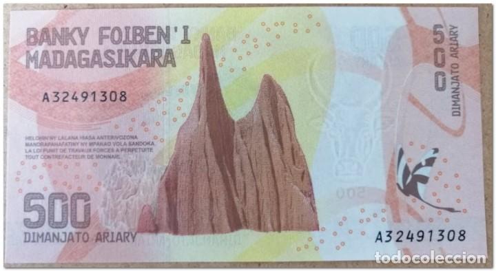 Billetes extranjeros: MADAGASCAR,500 ARIARY,2017,P.99,UNC - Foto 1