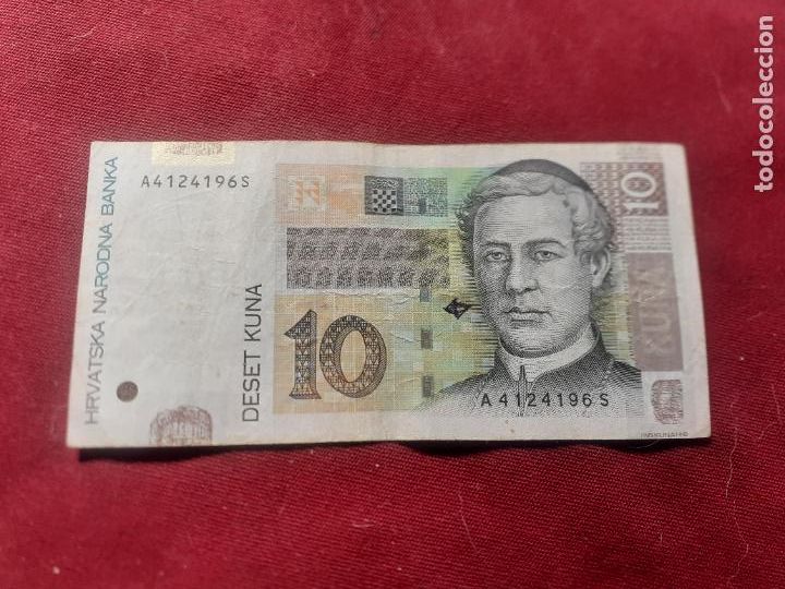 Billetes extranjeros: 10 Kuna, 2001, Croacia - Foto 1