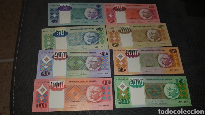 Billetes extranjeros: Set billetes angola 1999-2011 - Foto 1