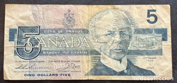 Billetes extranjeros: CANADA BILLETE DE 5 DOLLARS DE 1986 P-95b - Foto 1