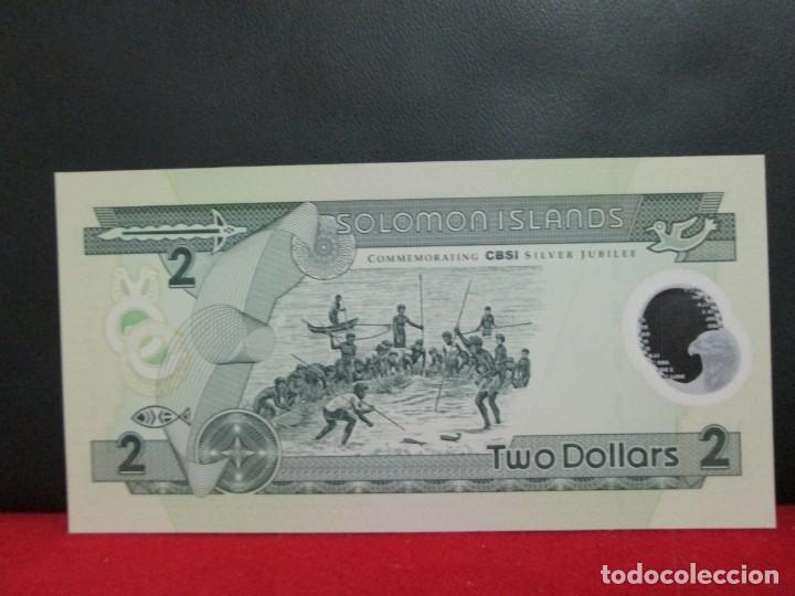 Billetes extranjeros: 2 DOLARES ISLAS SALOMON SC - Foto 2