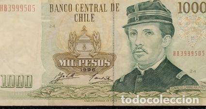 Billetes extranjeros: billete 1000 pesos chile 1996 - Foto 1