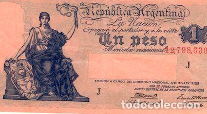 Billetes extranjeros: argentina 1 peso progreso bottero 1826 - Foto 1