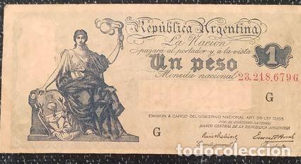 Billetes extranjeros: billete 1 peso progreso bottero 1814 - Foto 1