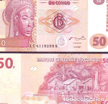 Billetes extranjeros: congo billete de 50 francos ano 2007 sin circular - Foto 1