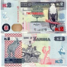 Billetes extranjeros: ZAMBIA 2 KWACHA 2012-2018 P.49 UNC (LEER CONDICIONES DE VENTA EN DESCRIPCION)