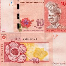 Billetes extranjeros: MALASIA MALAYSIA 10 RINGGIT 2011(12) PICK 53 UNC