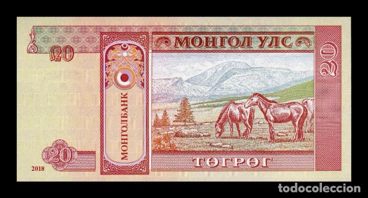 Billetes extranjeros: Mongolia 20 Tugrik Sukhe Bataar 2018 Pick 63j Sc Unc - Foto 2