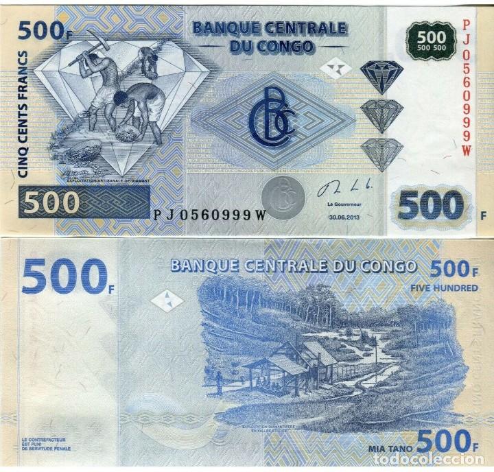Billetes extranjeros: CONGO 500 FRANCOS 2013 SC / UNC - Foto 1