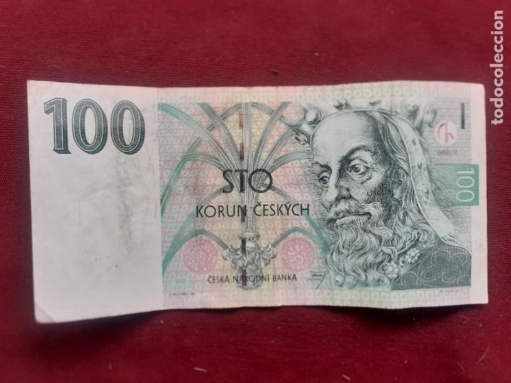 Billetes extranjeros: Rep&uacute;blica Checa. 100 coronas 1997 - Foto 1