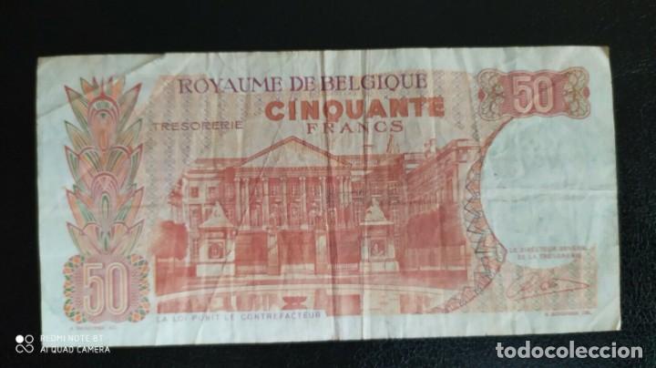 Billetes extranjeros: BILLETE BELGICA 50 FRANCOS 1966 BALDUINO Y FABIOLA - Foto 2