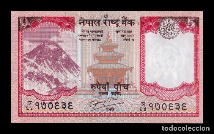Billetes extranjeros: Nepal 5 Rupias 2010 Pick 60b Sc Unc - Foto 1