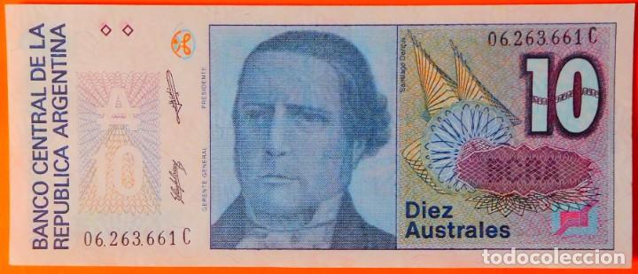 Billetes extranjeros: ARGENTINA, 10 AUSTRALES. (7) - Foto 1