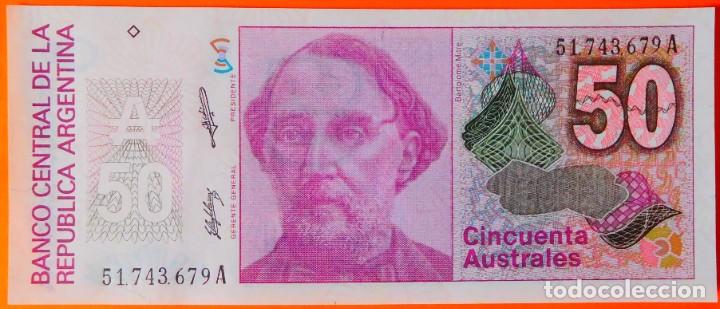 Billetes extranjeros: ARGENTINA, 50 AUSTRALES. (8) - Foto 1