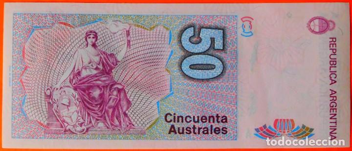 Billetes extranjeros: ARGENTINA, 50 AUSTRALES. (8) - Foto 2