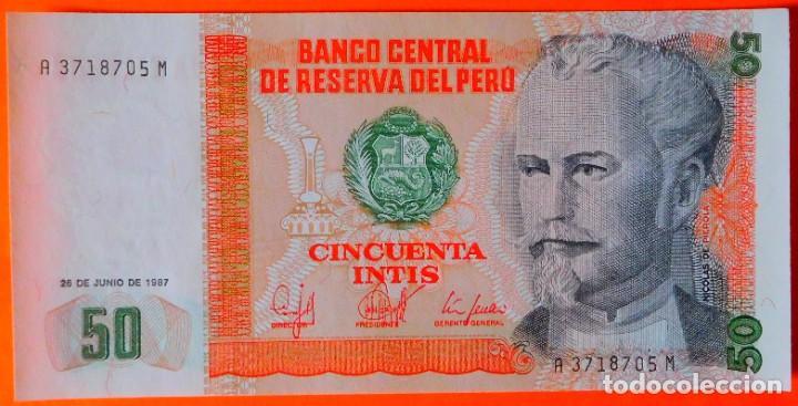 Billetes extranjeros: PER&Uacute;, 50 INTIS. (28) - Foto 1