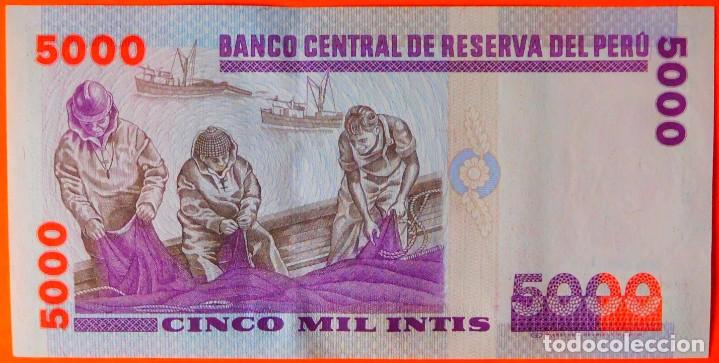 Billetes extranjeros: PER&Uacute;, 5000 INTIS. (32) - Foto 2