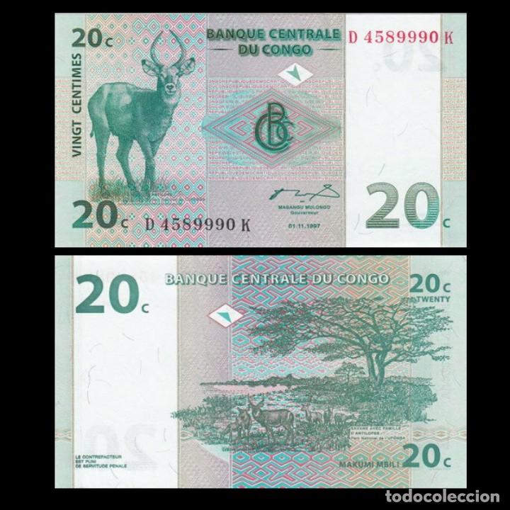 Billetes extranjeros: CONGO - 20 CENTIMOS DE 1997 - SIN CIRCULAR - Foto 1