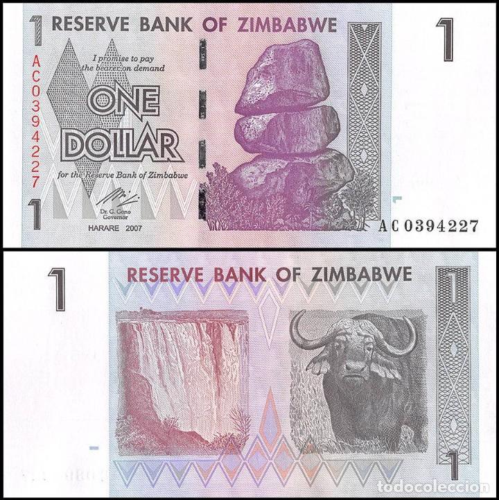 Billetes extranjeros: ZIMBABWE -1 DOLLAR DE 2007 - SIN CIRCULAR - Foto 1