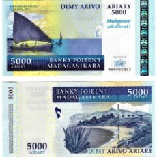 Billetes extranjeros: MADAGASCAR 5000 ARIARY 2012 P.94 UNC (LEER CONDICIONES DE VENTA EN DESCRIPCION)