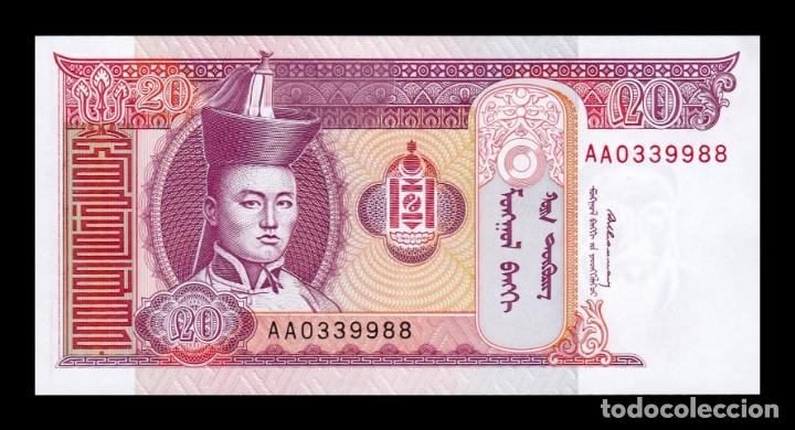 Billetes extranjeros: Mongolia 20 Tugrik 1993 Pick 55 SC UNC - Foto 1