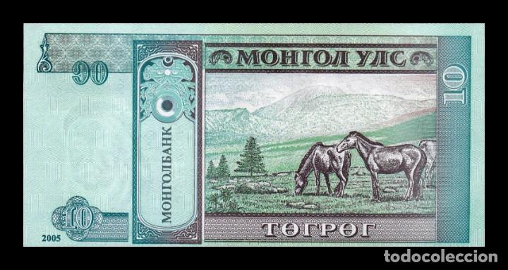 Billetes extranjeros: Mongolia 10 Tugrik 2005 Pick 62c Sc Unc - Foto 2