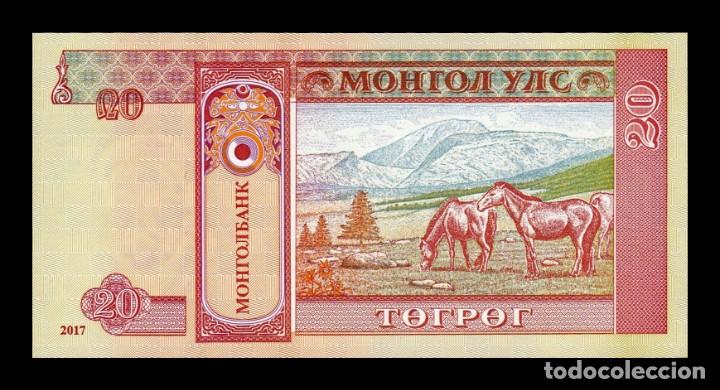 Billetes extranjeros: Mongolia 20 Tugrik Sukhe Bataar 2017 Pick 63i Sc Unc - Foto 2