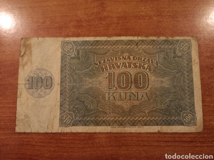 Billetes extranjeros: Croacia 1941 100 kuna - Foto 2