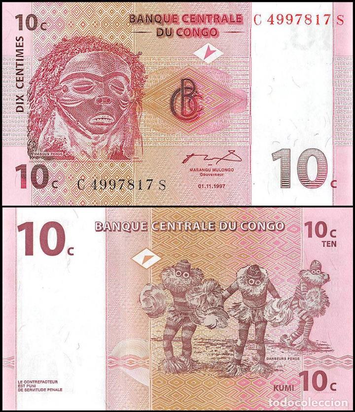 Billetes extranjeros: CONGO - 10 CENTIMOS DE 1997 - SIN CIRCULAR - Foto 1