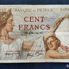 Billetes extranjeros: FRANCIA BILLETE DE 100 FRANCOS DE 1940
