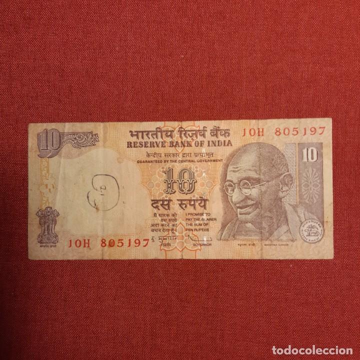 Billetes extranjeros: 10 RUPIAS, INDIA. 2009 (PICK95d) - Foto 1