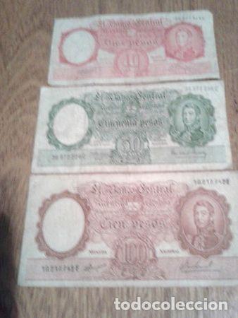 Billetes extranjeros: lote de 3 billetes de argentina cd 70 - Foto 1
