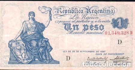 Billetes extranjeros: billete 1 peso mn caja de conversion progreso bottero 1556 - Foto 1