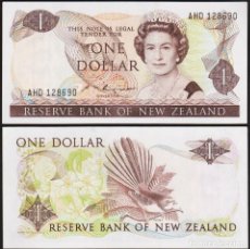 Billetes extranjeros: NEW ZEALAND 1 DOLLAR 1985-1989 P 169B WITH FOLDER GEM UNC