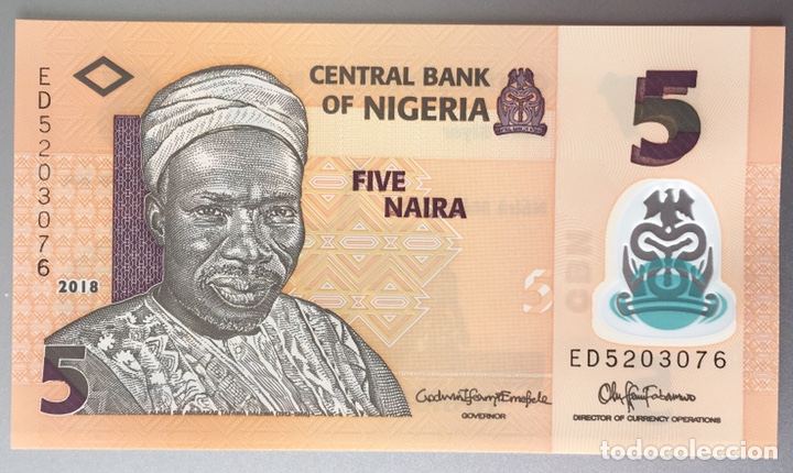 Billetes extranjeros: Nigeria. 5 Naira - Foto 1
