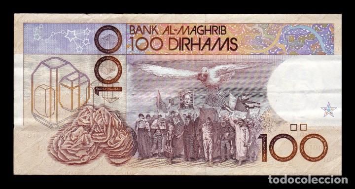Billetes extranjeros: Marruecos Morocco 100 Dirhams 1987 Pick 65b MBC VF - Foto 2