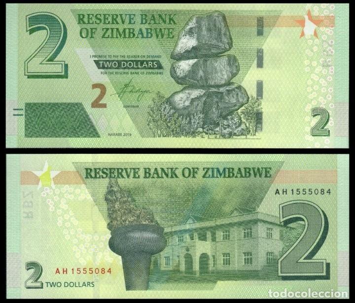 Billetes extranjeros: ZIMBABWE 2 DOLLARS 2019 SC - Foto 1
