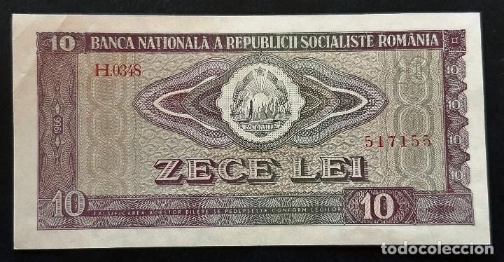 Billetes extranjeros: RUMANIA BILLETE DE 10 LEIDE 1966 - Foto 1