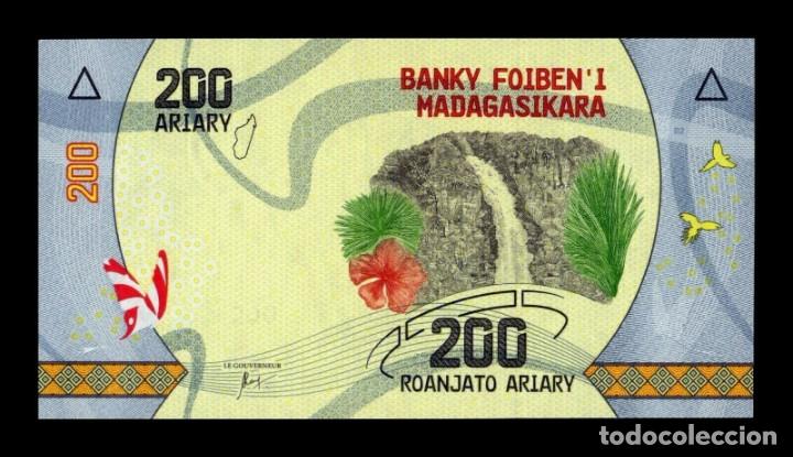 Billetes extranjeros: Madagascar 200 Ariary 2017 Pick 98a Sc Unc - Foto 1