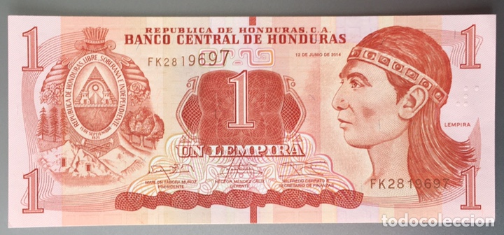 Billetes extranjeros: Honduras. 1 lempira - Foto 1