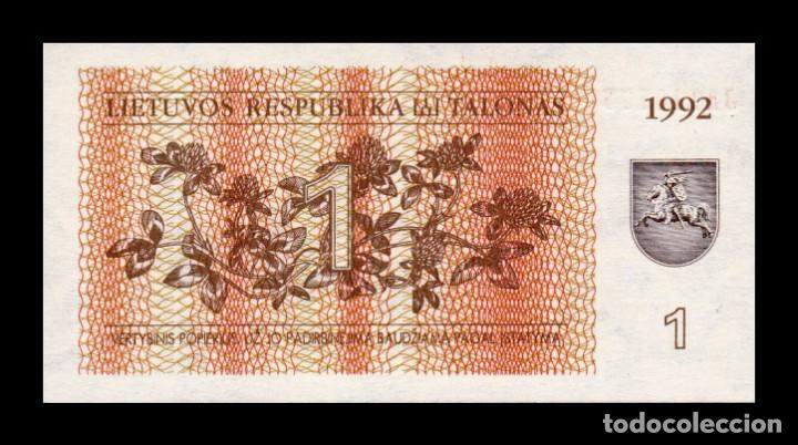 Billetes extranjeros: Lituania 1 Talonas 1992 Pick 39 Sc Unc - Foto 1