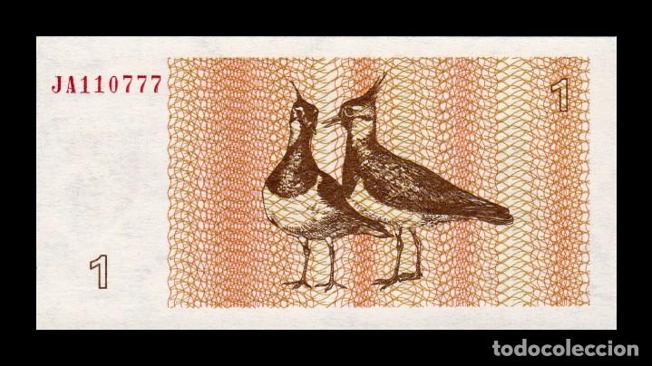 Billetes extranjeros: Lituania 1 Talonas 1992 Pick 39 Sc Unc - Foto 2