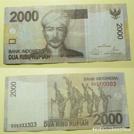 Billetes extranjeros: BILLETE DE Indonesia 2000 Rupiah 2016 CIRCULADO - Foto 1