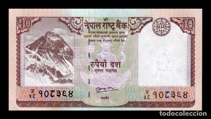 Billetes extranjeros: Nepal 10 Rupias 2010 Pick 61b Sc Unc - Foto 1