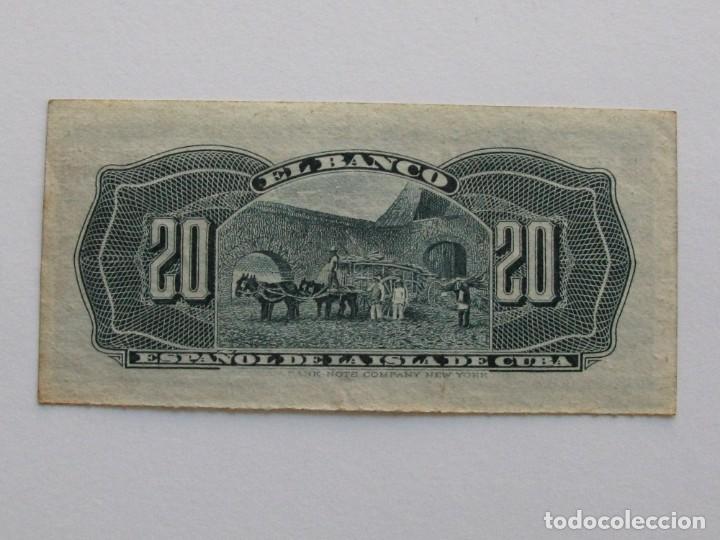 Billetes extranjeros: CUBA , 20 CENTAVOS DE 1897 - Foto 2