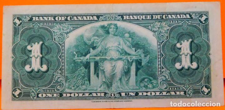 Billetes extranjeros: CANADA, 1 D&Oacute;LAR, 1937. (93) - Foto 2