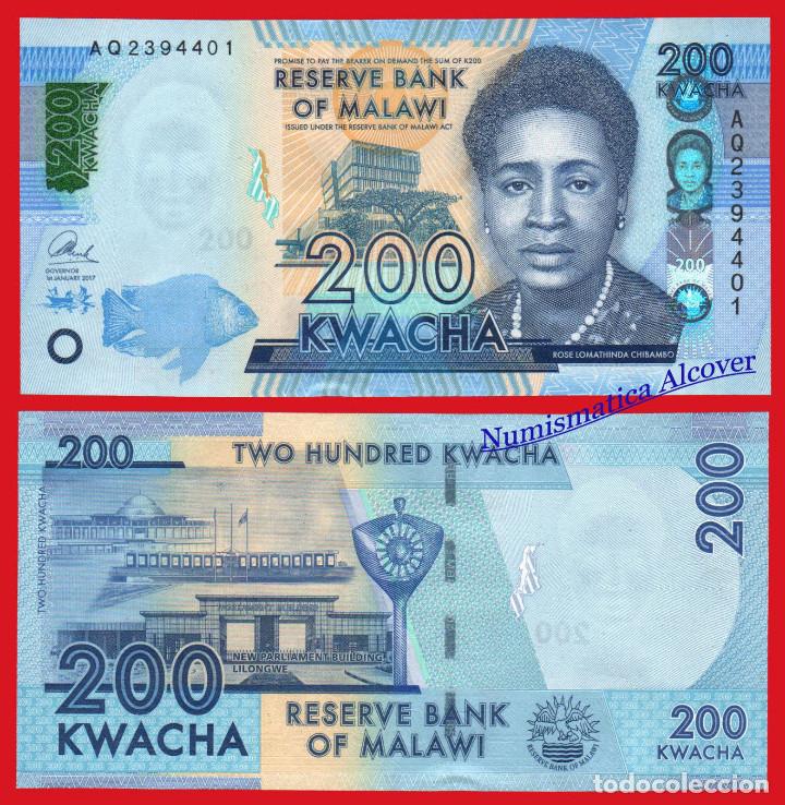 Billetes extranjeros: MALAWI 200 Kwacha 2017 Pick 60d - SC - Foto 1